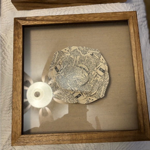 Wall hangings medium oak 11x11 each. Like new. - Picture 3 of 5